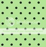 green polka dots